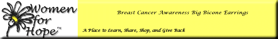 Breast Cancer Awareness Big Bicone Earrings
