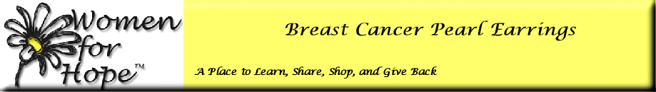 Breast Cancer Pearl Earrings